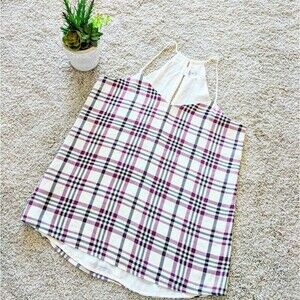 ⭐Plaid Checks Express Reversible Tank Top Small ⭐